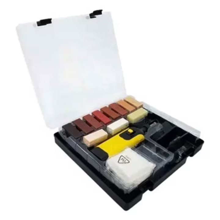 Kit Reparatii Parchet si Pardoseli Laminate, 11 Batoane Cerate, Accesorii Incluse, Multicolor
