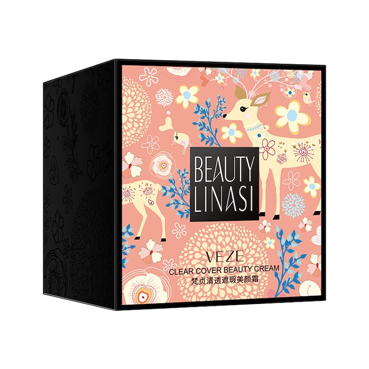 BB фон дьо тен, хидратираща въздушна възглавница, VEZE, озаряващ ефект, четка за апликатор тип „гъба“, изравнява тена на кожата, хидратиращ, цвят слонова кост, 20 г