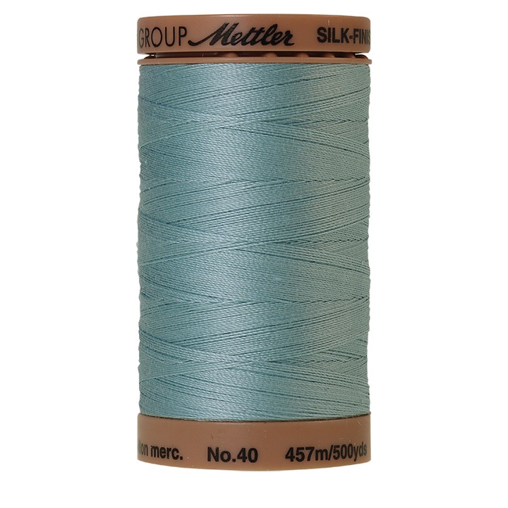 Ata de cusut, 100 % bumbac mercerizat 40, con 457 m pentru quilting, patchwork si broderie Mettler SILK-FINISH COTTON 40 culoare rough sea