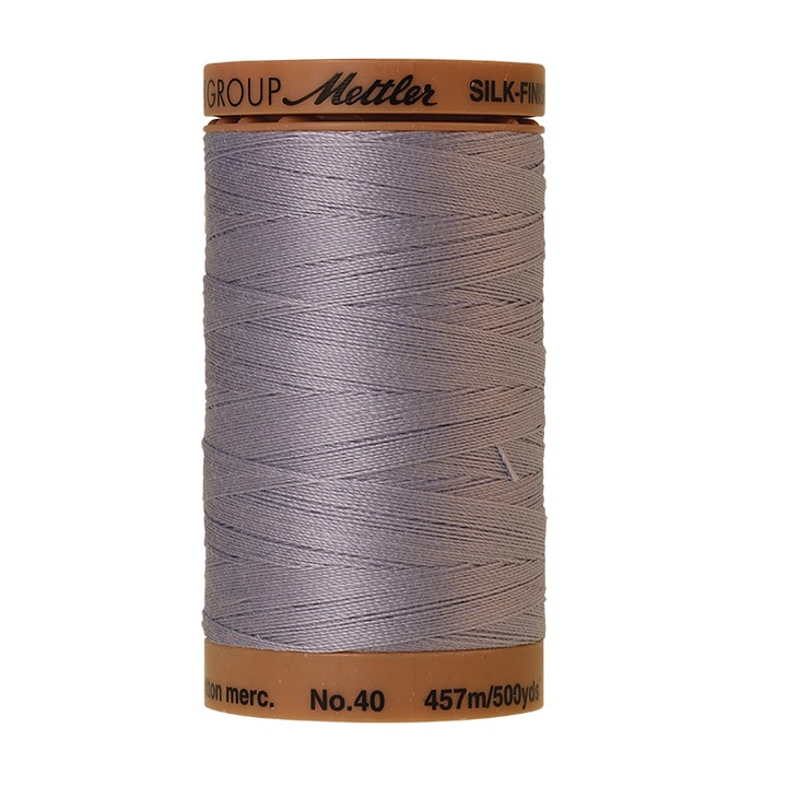 Ata de cusut, 100 % bumbac mercerizat 40, con 457 m pentru quilting, patchwork si broderie Mettler SILK-FINISH COTTON 40 culoare cosmic sky