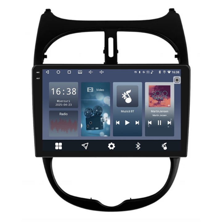 Navigatie PilotOn PEUGEOT 206 2001-2008 9 inch 2GB 32GB 4 CORE