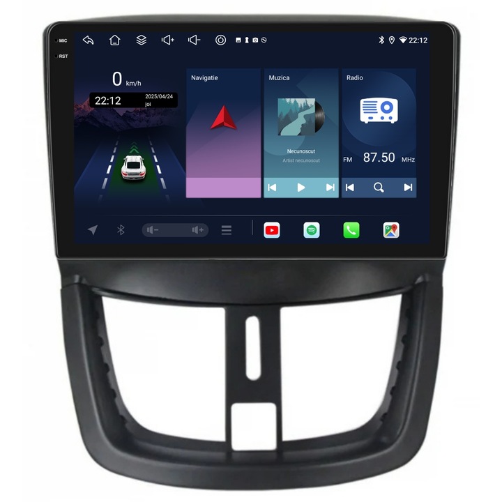 Navigatie PilotOn PEUGEOT 207 2006-2015 9 inch 6GB 128GB 8 CORE