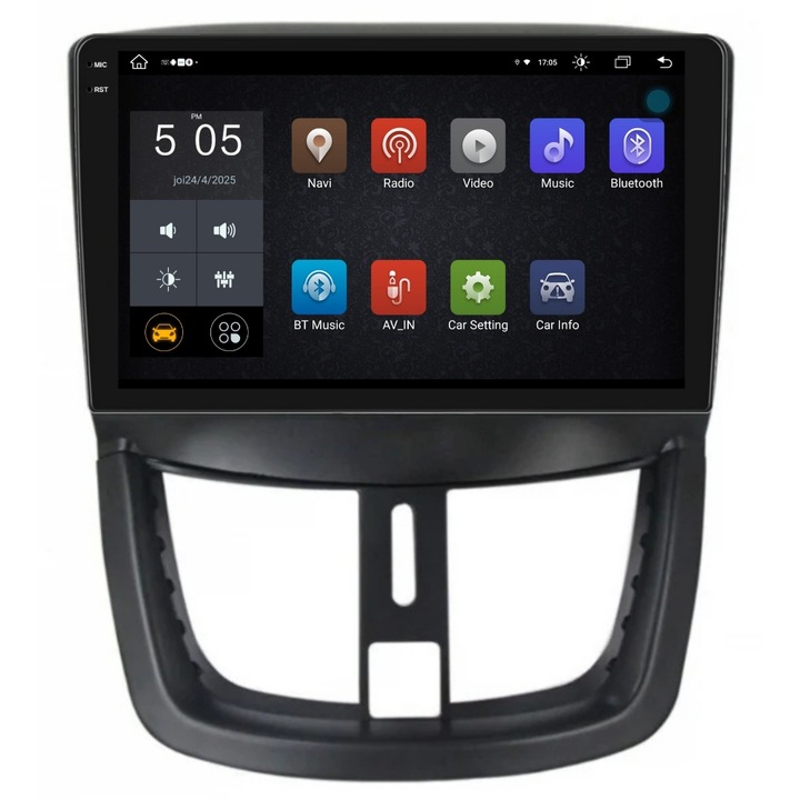 Navigációs PilotOn PEUGEOT 206+ 2001-2008 2K 8GB 256GB 8 CORE