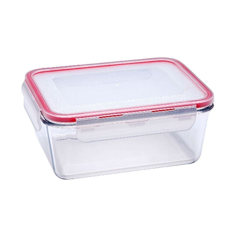 Vas din sticla termorezistenta, Wellberg, 450 ml, cu capac din plastic WB-50308