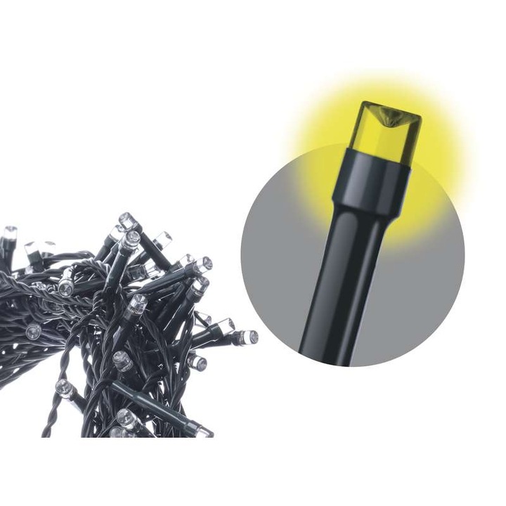EMOS ZY1703T Karácsonyi Fényfüzér, Classic, 12m, 120 Led, IP44, Időzítő, Meleg Fehér