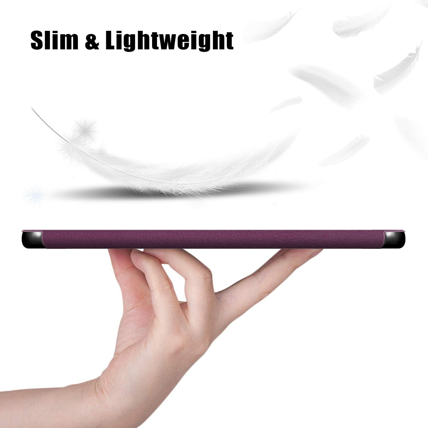 Husa Sigloo pentru tableta Xiaomi Redmi Pad Pro 12.1" – Slim, Tri-Fold Magnetic, Piele Ecologica, Antisoc, Stand Reglabil, – Burgundy