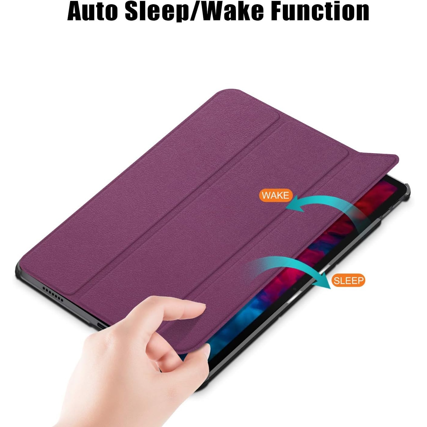 Husa Sigloo pentru tableta Xiaomi Redmi Pad Pro 12.1" – Slim, Tri-Fold Magnetic, Piele Ecologica, Antisoc, Stand Reglabil, – Burgundy