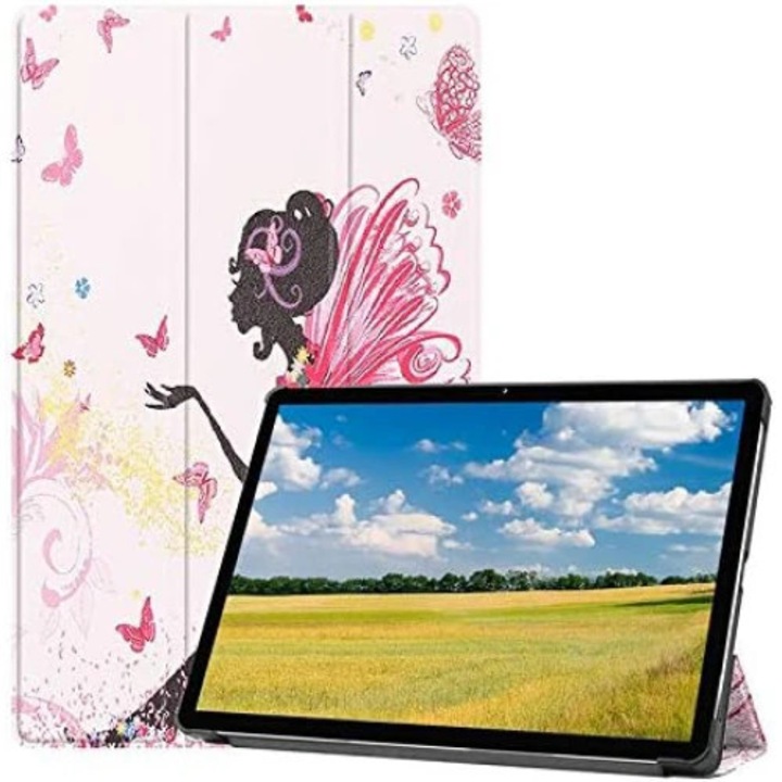 Husa Slim Sigloo, Smart Cover, Trifold, pentru Lenovo Tab M11 2024 (TB-330FU/TB-330XU/TB-331FC), 11", Elf Girl