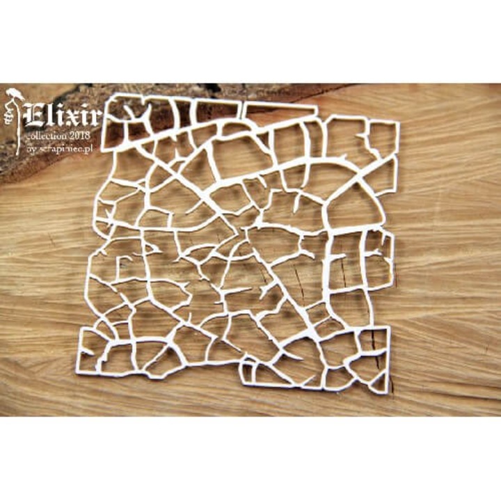 Accesorii decorative, Diakosmetiko Chipboard, Elixir-Little, 9,5x9,5 cm