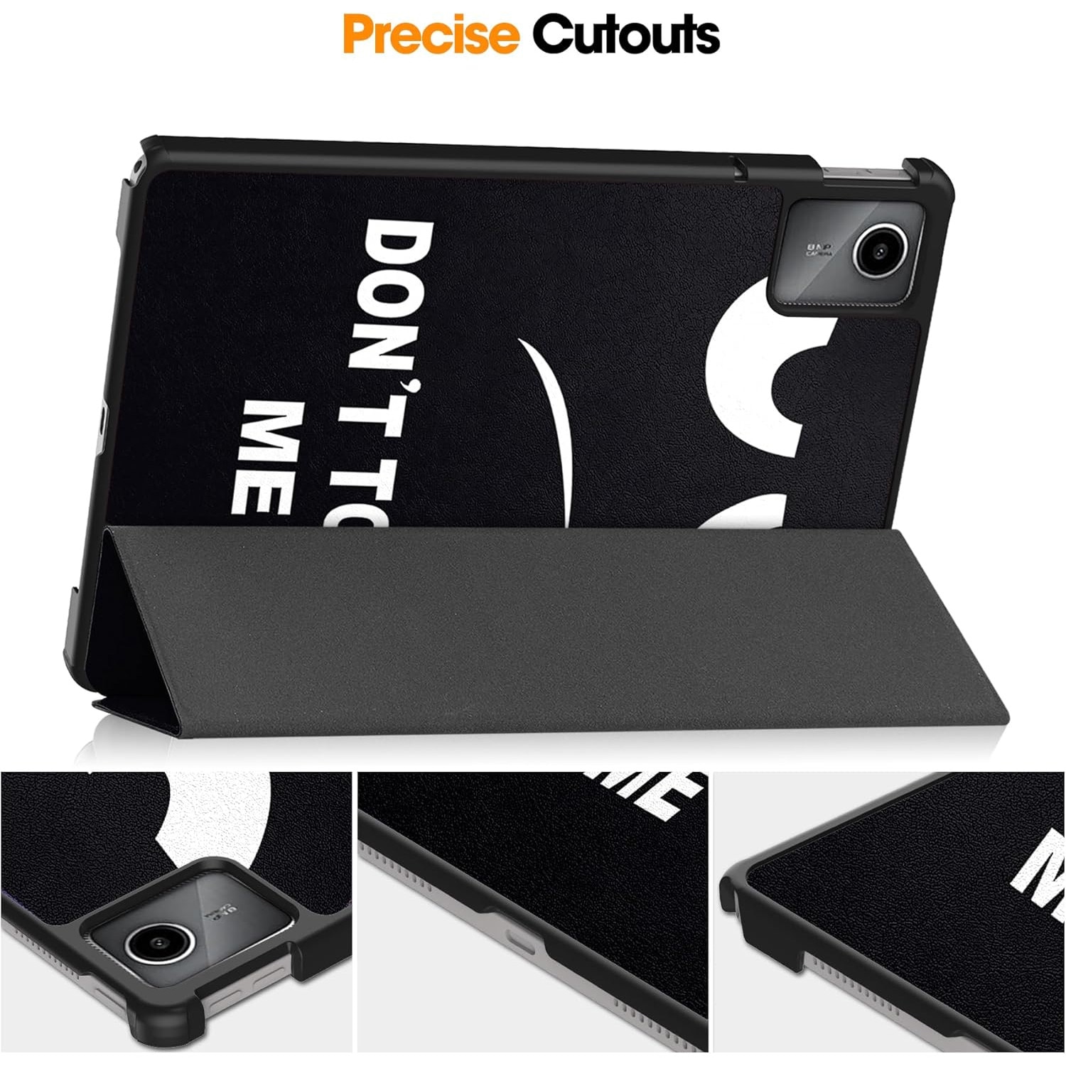 Husa Slim Sigloo, Smart Cover, Trifold, pentru Lenovo Tab M11 2024 (TB-330FU/TB-330XU/TB-331FC), 11", Don't Touch Me