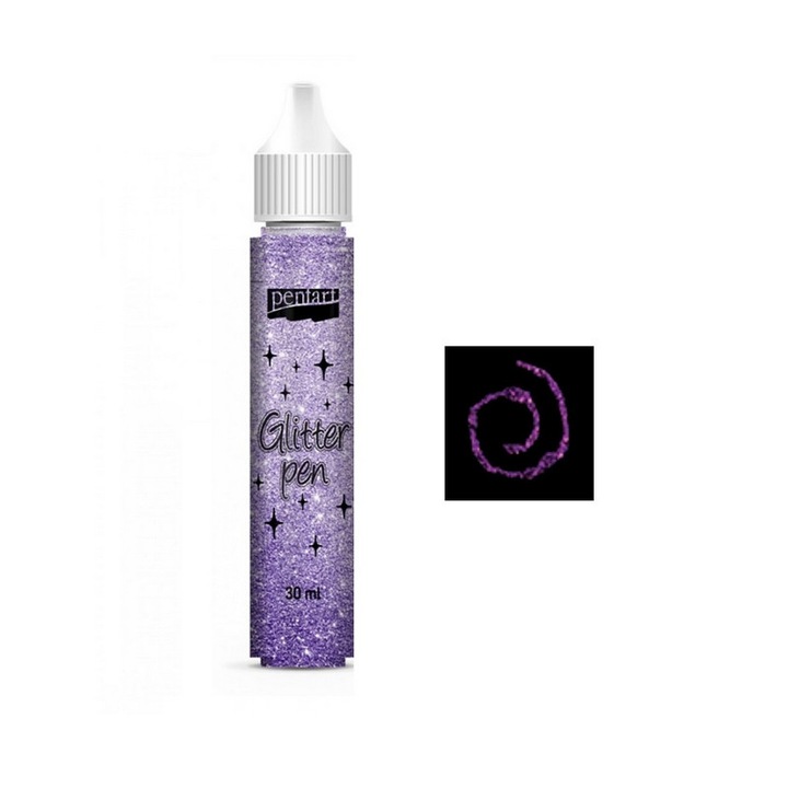 Pentart csillámragasztó 30ml, lila