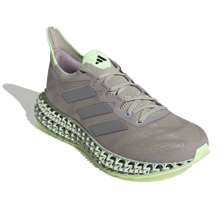 Pantofi sport dama Adidas 4DFWD 3, textil/sintetic, pentru alergare, gri/verde