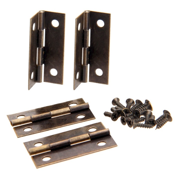 16 darabos bronz zsanérkészlet (37x19 mm)