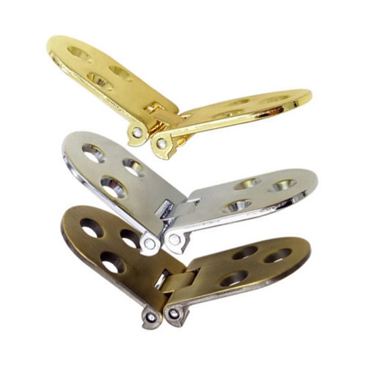 Masszív fém zsanér (30x78 mm, 180 fok, krómozott), 4 db