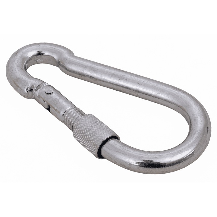 Carabinier De Pompier, Dromet, KSZ10100, Metal, 10 x 100 mm, Grosime 10 mm, Lungime 100 mm, Capacitate Maxima 350 Kg, Argintiu