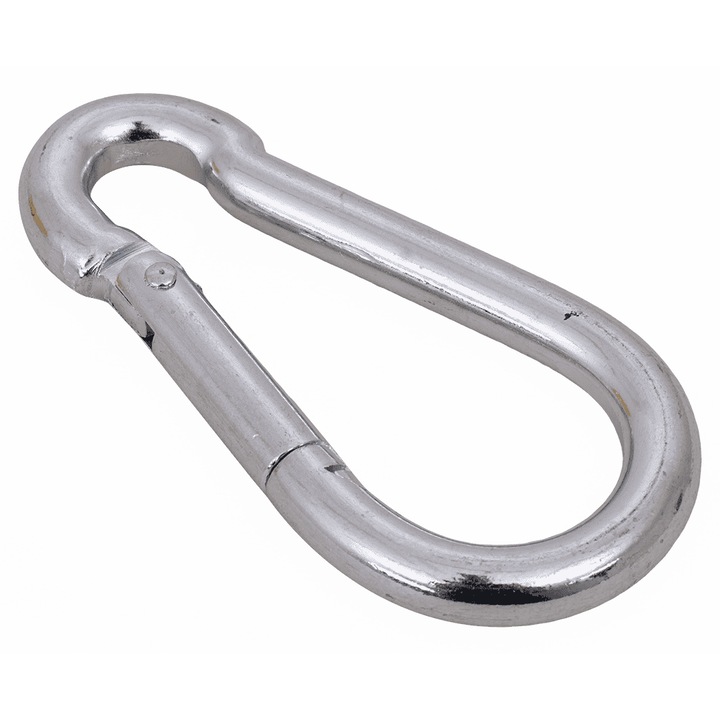 Carabinier Pompieri, Dromet, KSO10100, Metal, 10 x 100 mm, Grosime 10 mm, Lungime 100 mm, Capacitate 350 Kg, Argintiu