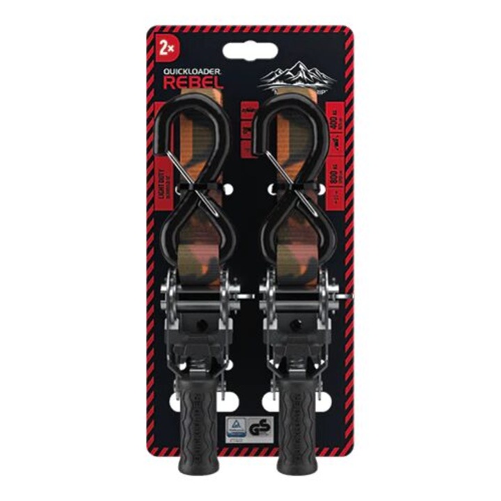 Chinga cu clichet Rebel QUICKLOADER QLR800LD-SC, greutate asigurata 400kg, 4mx25mm