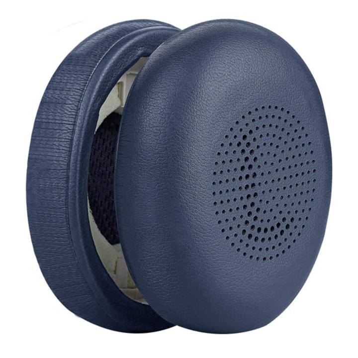 2 db-os MTP fülpárna Jabra Elite 45h, Evolve 2 65 MS / UC, Evolve 2 40 fejhallgatóhoz, protein bőr, éjkék