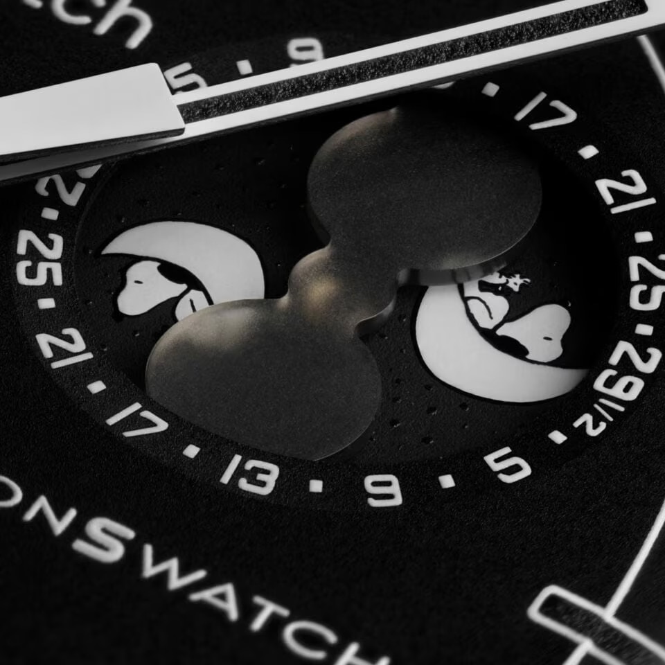 Ceas Omega Swatch Mission to Moonphase Snoopy, 42mm, negru - eMAG.ro