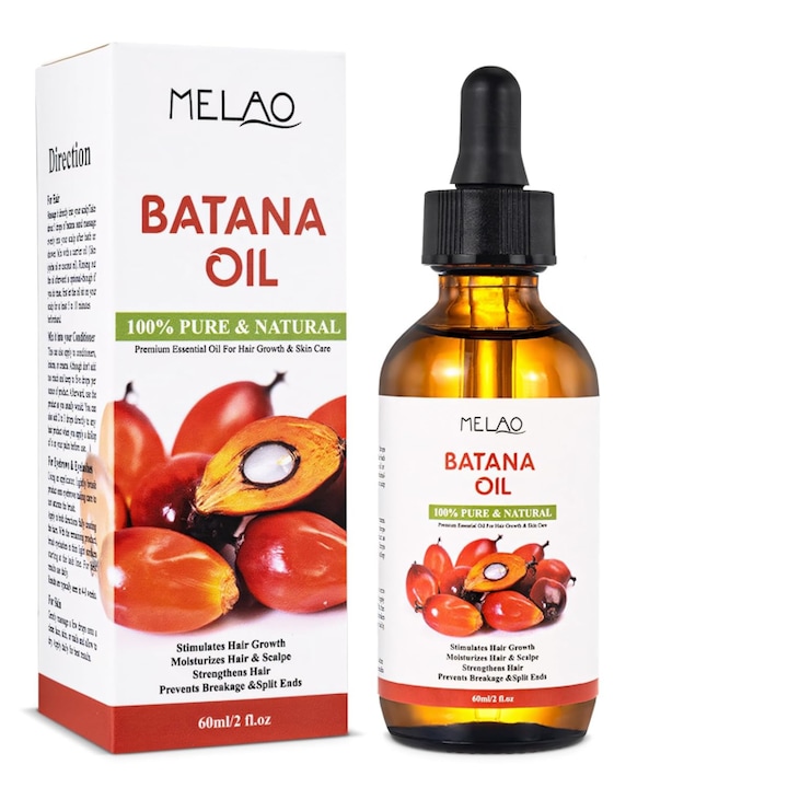 Batana Oil Multi-Care Essential Oil, Hair Oil, Unisex, pentru cresterea parului, scalp, piele, ingrijirea genelor si sprancenelor, intareste parul, favorizeaza cresterea parului si a genelor, hidrateaza pielea, intareste unghiile, 60ml