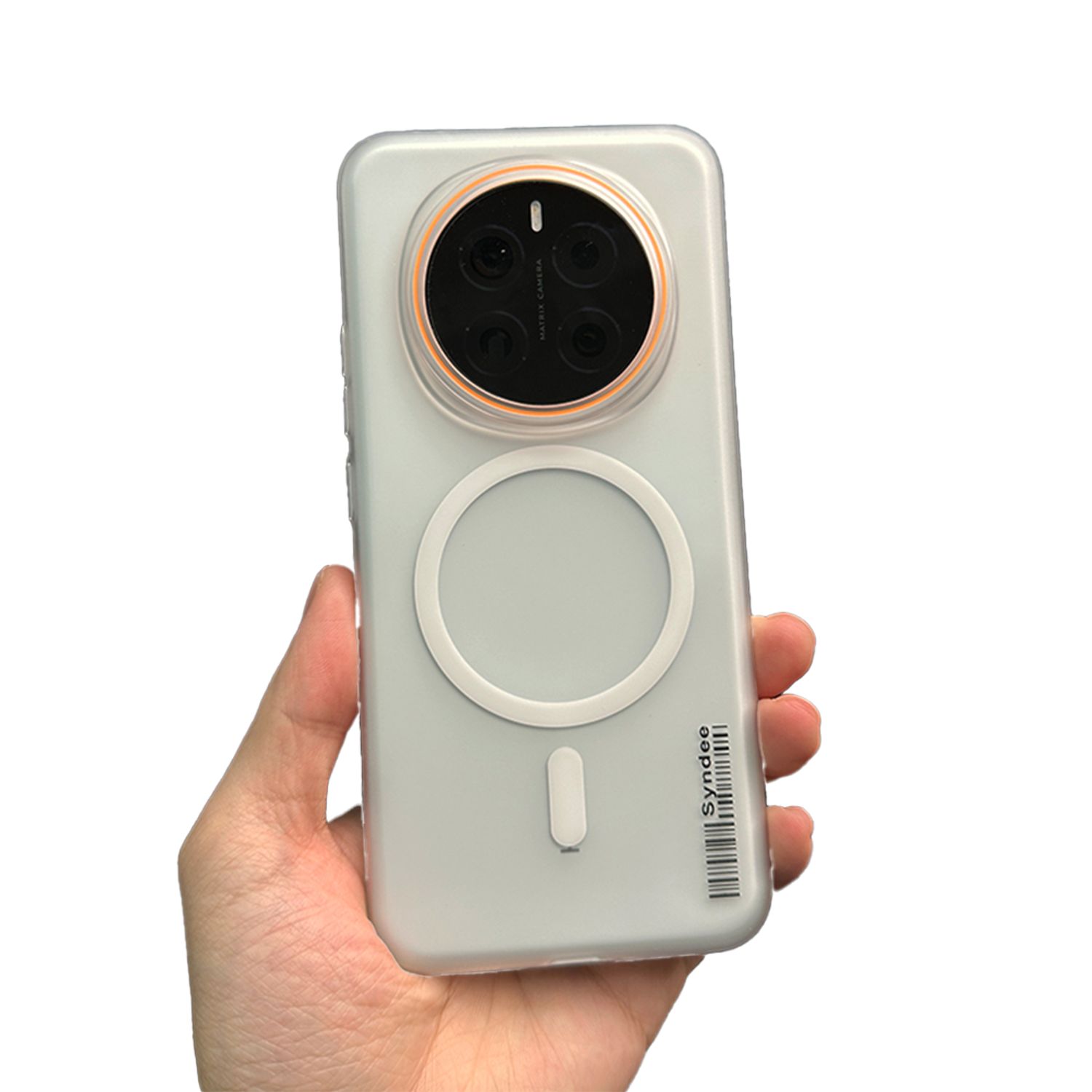 Husa telefon pentru Honor Magic 7 Pro, Magnetic MagSafe, slim ultra-light, Coaja dura mata, Alb/Transparent