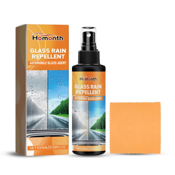Spray repelent de apa pentru parbriz 100ml, protectie avansata, vizibilitate maxima, aplicare usoara, pentru toate conditiile meteo