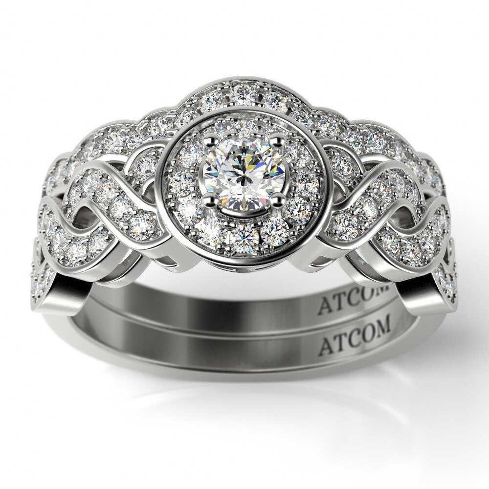 Inel de logodna cu diamant Atkins aur alb 48