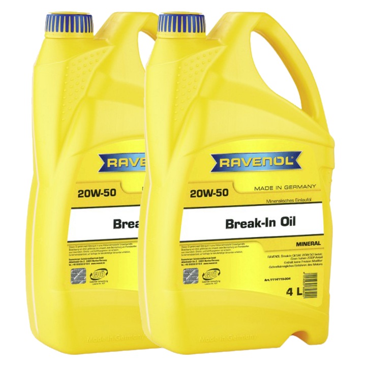 Pachet 8 litri ulei Ravenol Break-In Oil 20W50