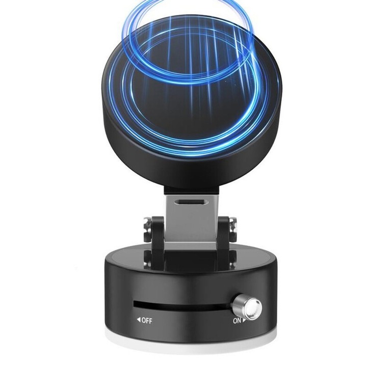 Mobiltelefontartó tapadókoronggal, multifunkcionális, egyedi dizájn, fekete, univerzális