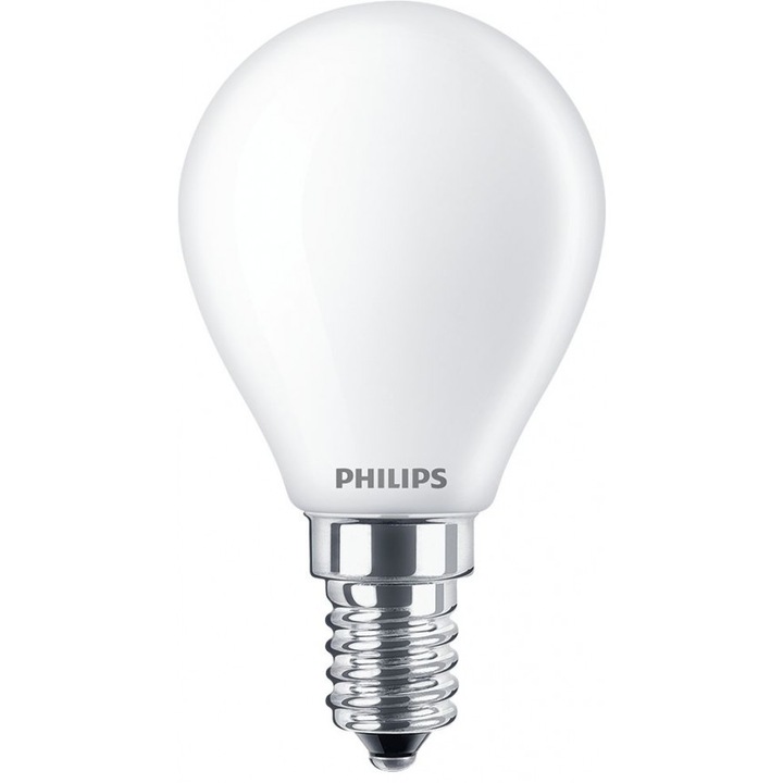 LED лампа Philips CorePro, 6.5-60W, P45, E14, 806lm, 4000K, 15000h, Матирана