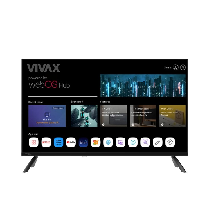 VIVAX LED 32LE110WO телевизор, 81 см, Smart, HD, Клас E, WiFi, CI+ (Модел 2025)