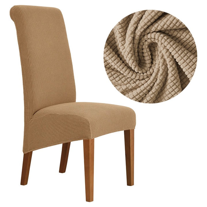 Husă scaun XXL, Meble OdNowa, material elastic și rezistent, bej cămilă