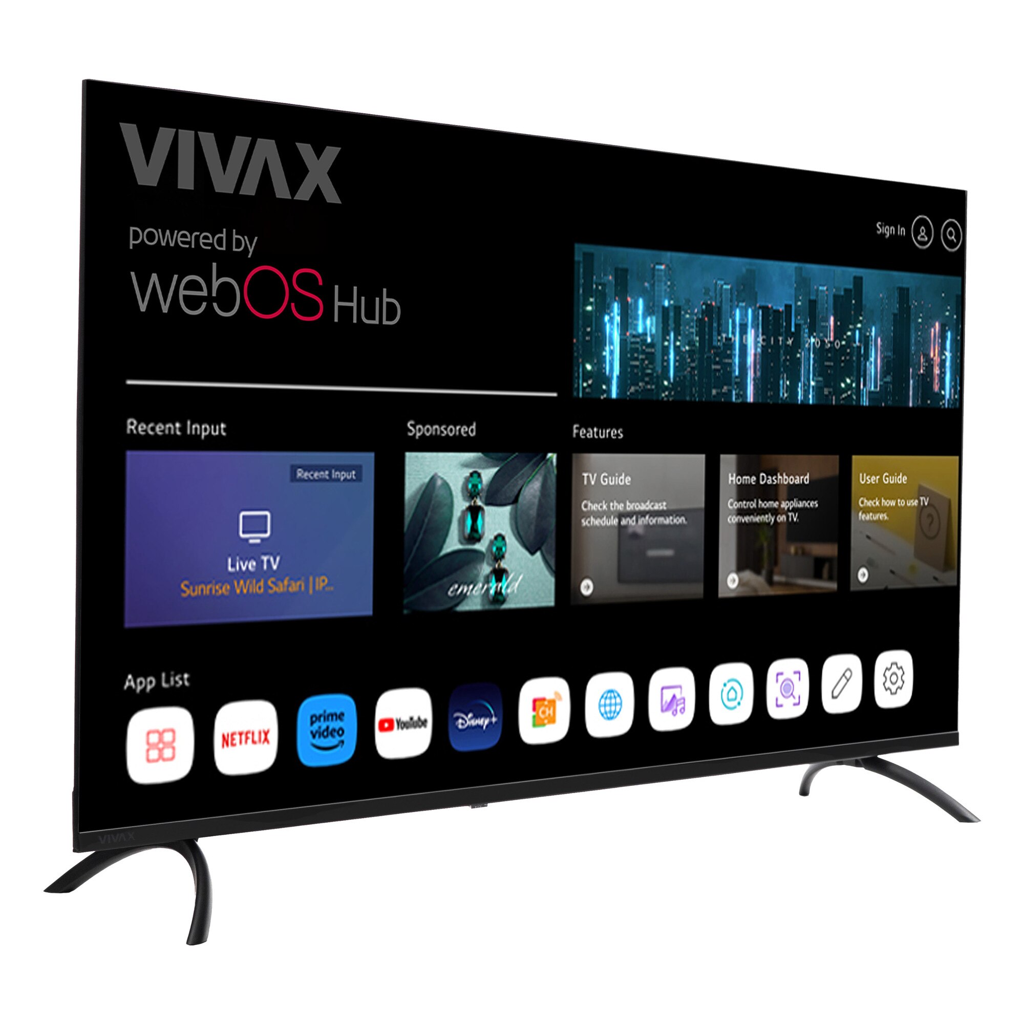 Televizor Smart VIVAX LED 43LE110WO, Diagonala 109 cm, Smart, Full
