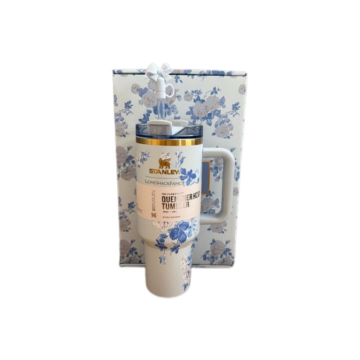 Stanley Generation 2 termikus bögre, tartós, hatékonyan szigetelt, 40oz/1.18L, virágzó kék színben
