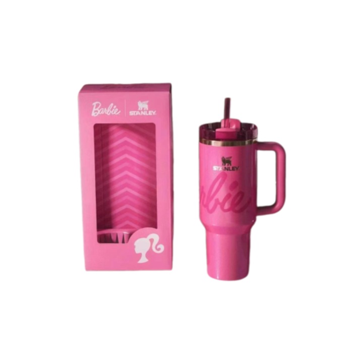 Термочаша Stanley Generation 2, издръжлива, с ефективна изолация, 40oz/1.18L, Barbie Pink