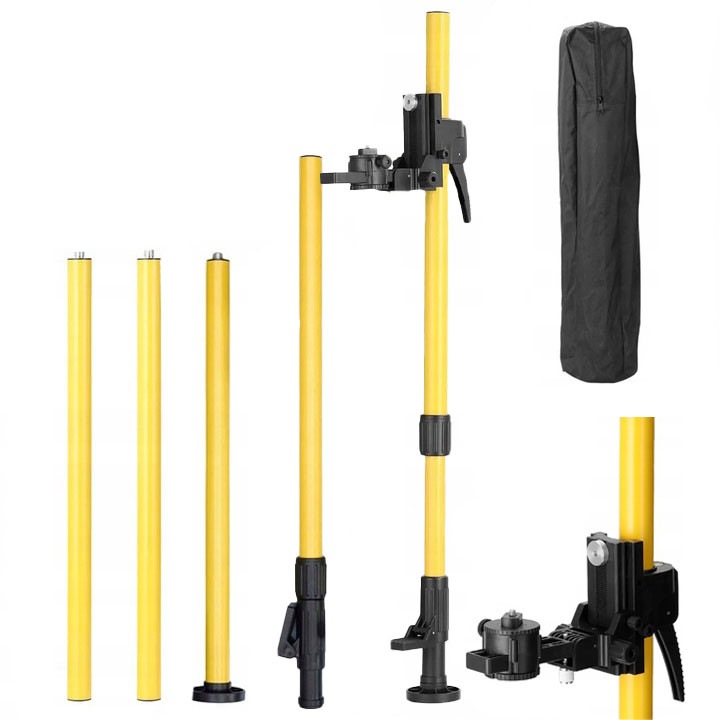 Stativ pentru nivela laser Rosfix, 455cm, reglabila, usor, galben, cu husa de protectie