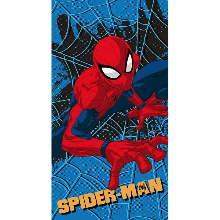 Prosop de plaja Spider-man, Jerry Fabrics, 70x140cm, colorat, uscare rapida