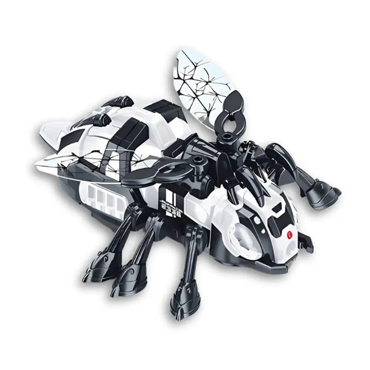 Интерактивна играчка пчела, С дистанционно, Пара, Светлини, Звук, Бял