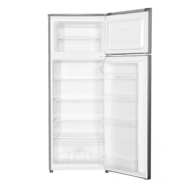 Frigider Samus SX346E, 248 l, Dezghetare automata la frigider, Clasa energetica E, Termostat reglabil, H 165 cm, Inox/laterale argintii