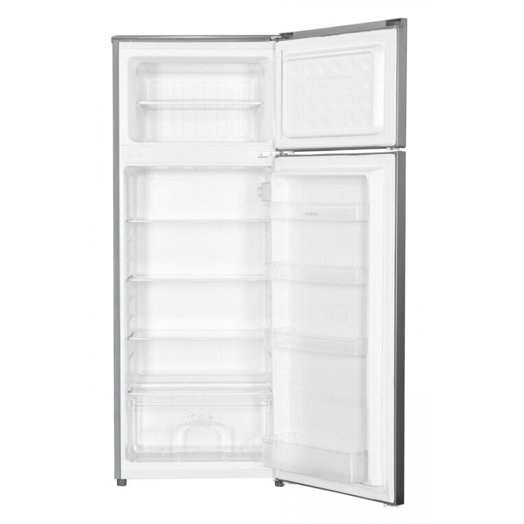 Frigider Samus SX346E, 248 l, Dezghetare automata la frigider, Clasa energetica E, Termostat reglabil, H 165 cm, Inox/laterale argintii
