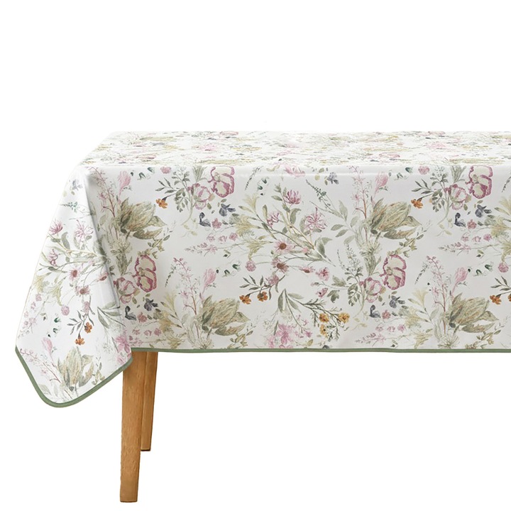 Musama de masa cu margini finisate, 140 x 180 cm, DecoMeister®, Model Floresc, CG003-140-0180