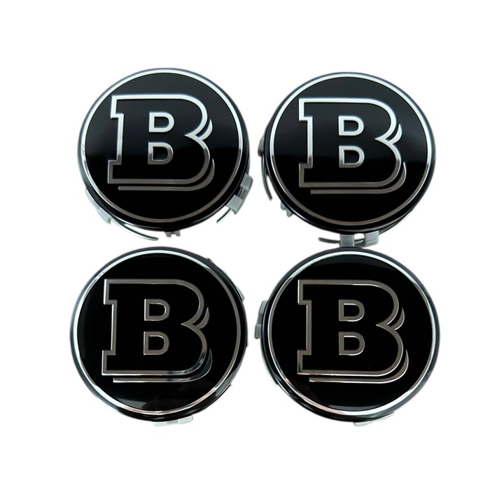 set 4 capace jante Mercedes Brabus 75mm, Negru