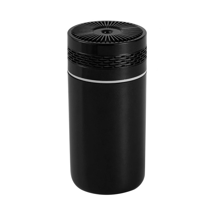 Kisméretű, fekete párásító, 12.7x7cm, 320ml, USB, csendes