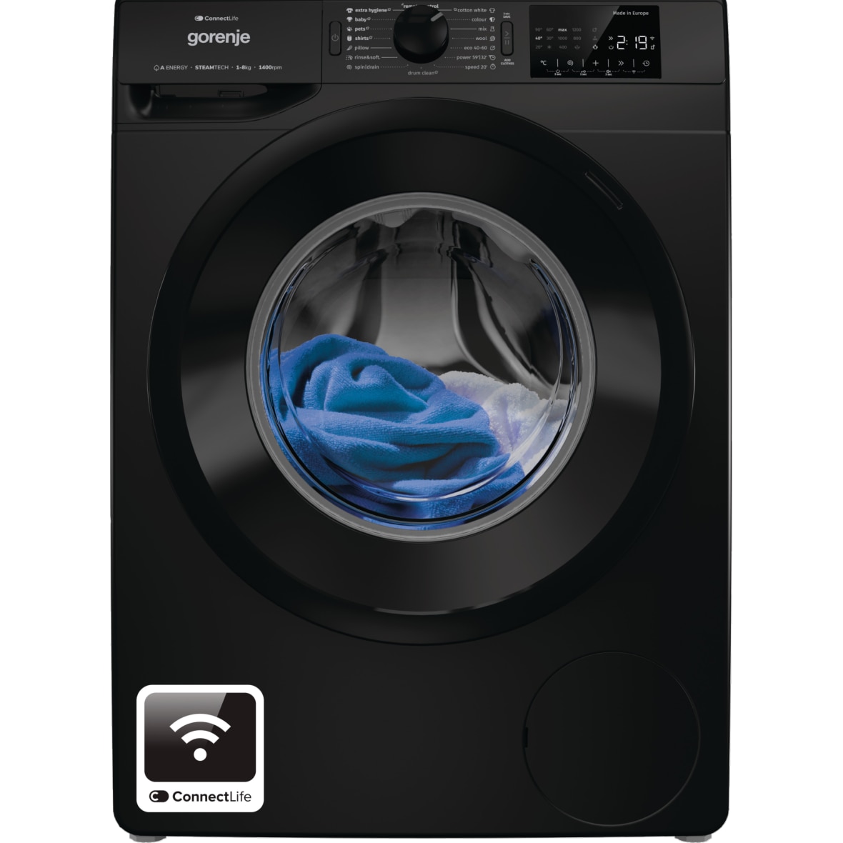 Masina de spalat Gorenje, WPNEI84A1SW/B, 8 kg, 1400 rpm