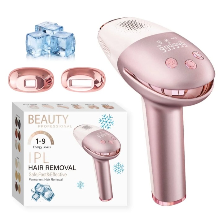 Epilator IPL BHRL-13 Racire Ice pentru Femei si Barbati – Epilare Definitiva, Regenerare Piele, Anti-Acnee – 9 Trepte, 3 Moduri