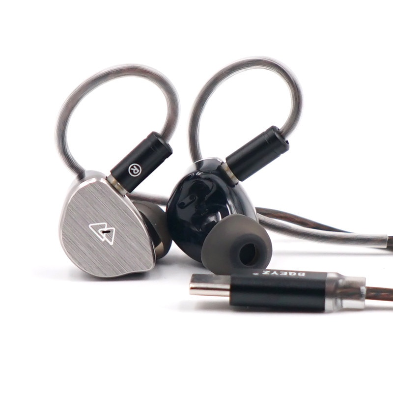 BQEYZ BQ-10 1DD IEM cu fir cu tehnologie hibrida, HiFi dinamic cu cavitate dubla, balans triplu-banda, monitorizare, nivel de intrare, sport, latenta redusa, driver dinamic, OFC, cu fir, anulare a zgomotului, Type-C cu microfon, dispozitive mobile, negru