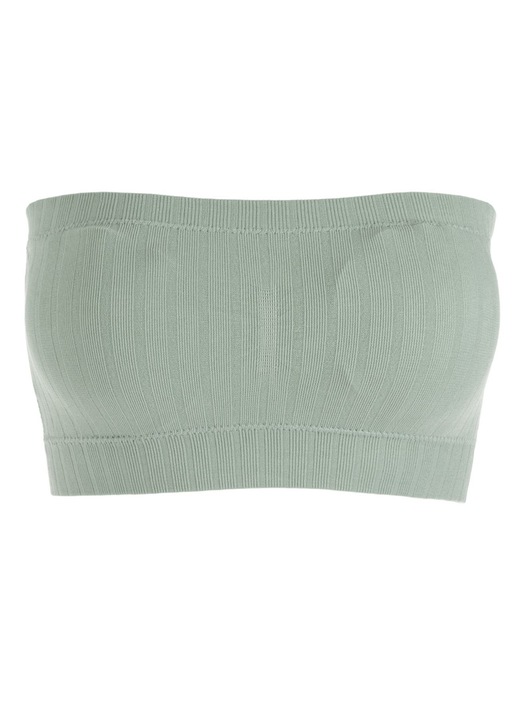 Női mentazöld, bordázott, bélelt melltartó, M INTL