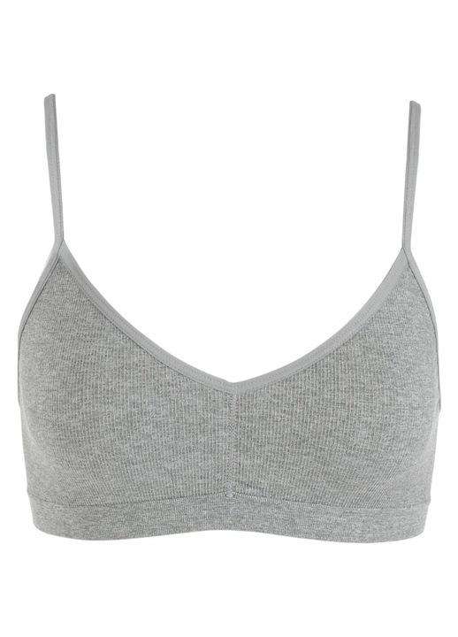 Női varrás nélküli melltartó, szürke melanzs, egy méret