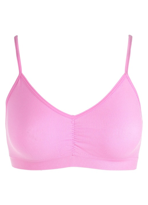Női rózsaszín varrás nélküli melltartó, vékony pántokkal, egy méret INTL