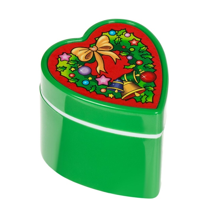 Stampila in forma de inima cu model de craciun